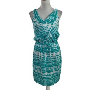 Calvin Klein Aqua and White Tie Dye Mini Summer Dress Size 4